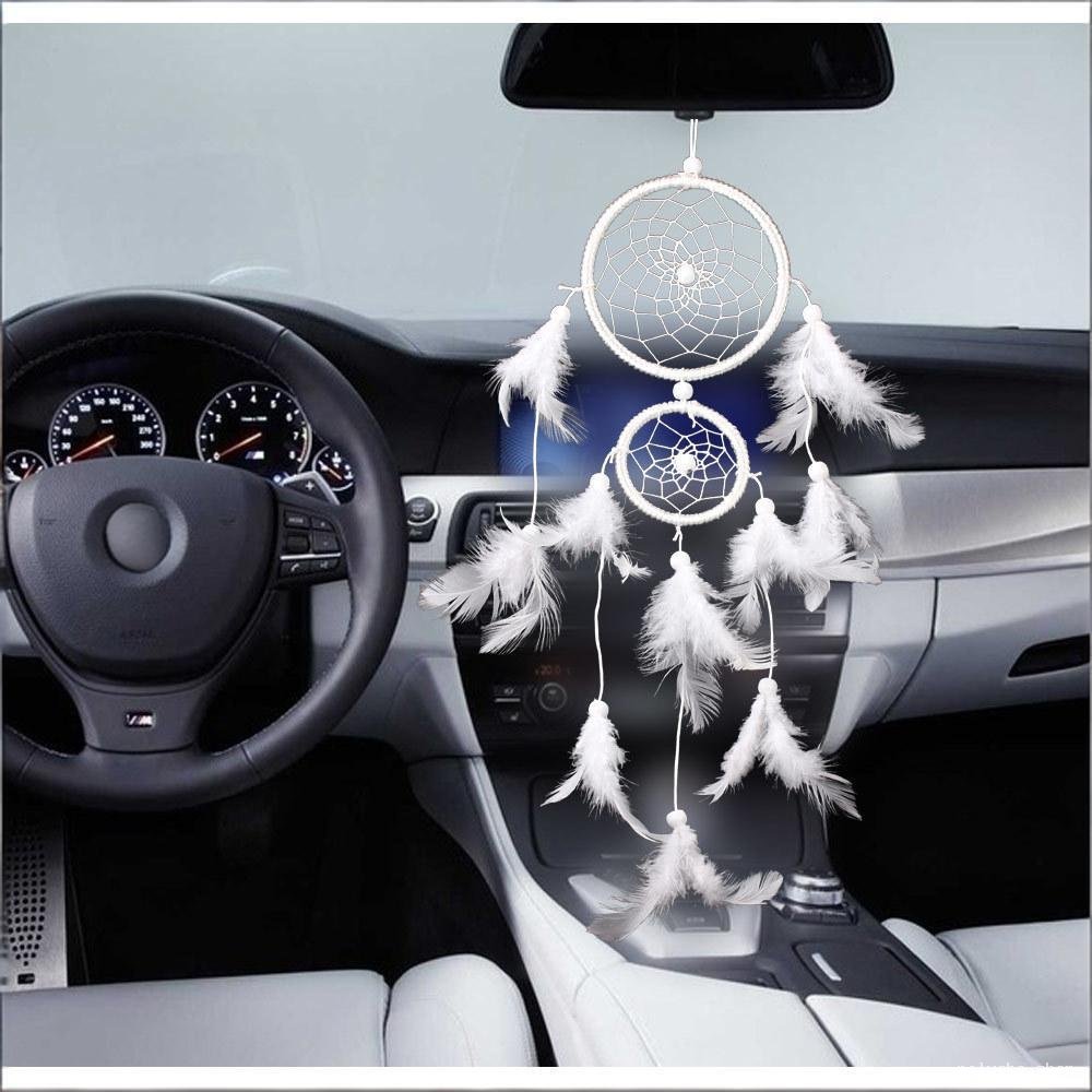 Attrape-Rêves Blanc pour Voiture - Décoration Auto Zen