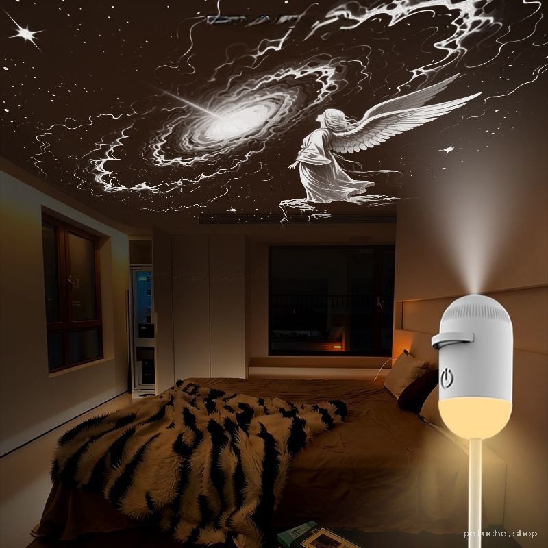 Projecteur Ciel Étoilé Galaxie Ange & Humidificateur Veilleuse