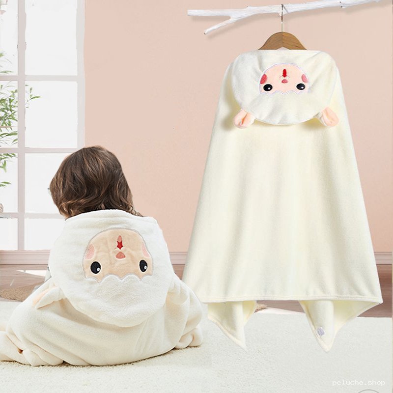 Peignoir Serviette Bébé Capuche Agneau Doux & Confortable