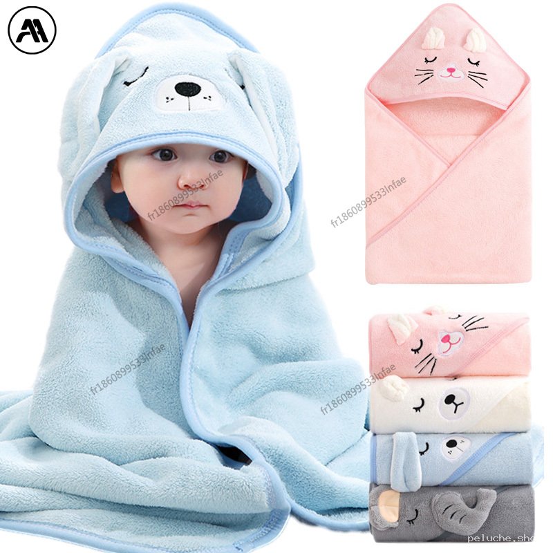 Serviette de Bain Bébé à Capuche Animaux Douce | Sortie de Bain