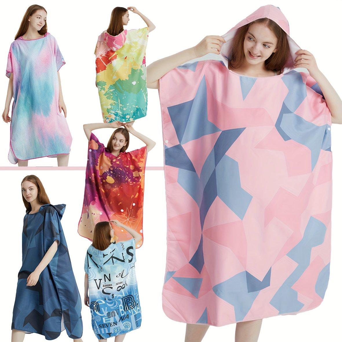 Poncho Serviette Microfibre | Séchage Rapide Plage & Piscine