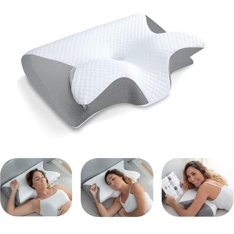 Oreiller Ergonomique Papillon Mémoire de Forme Confort Nuit
