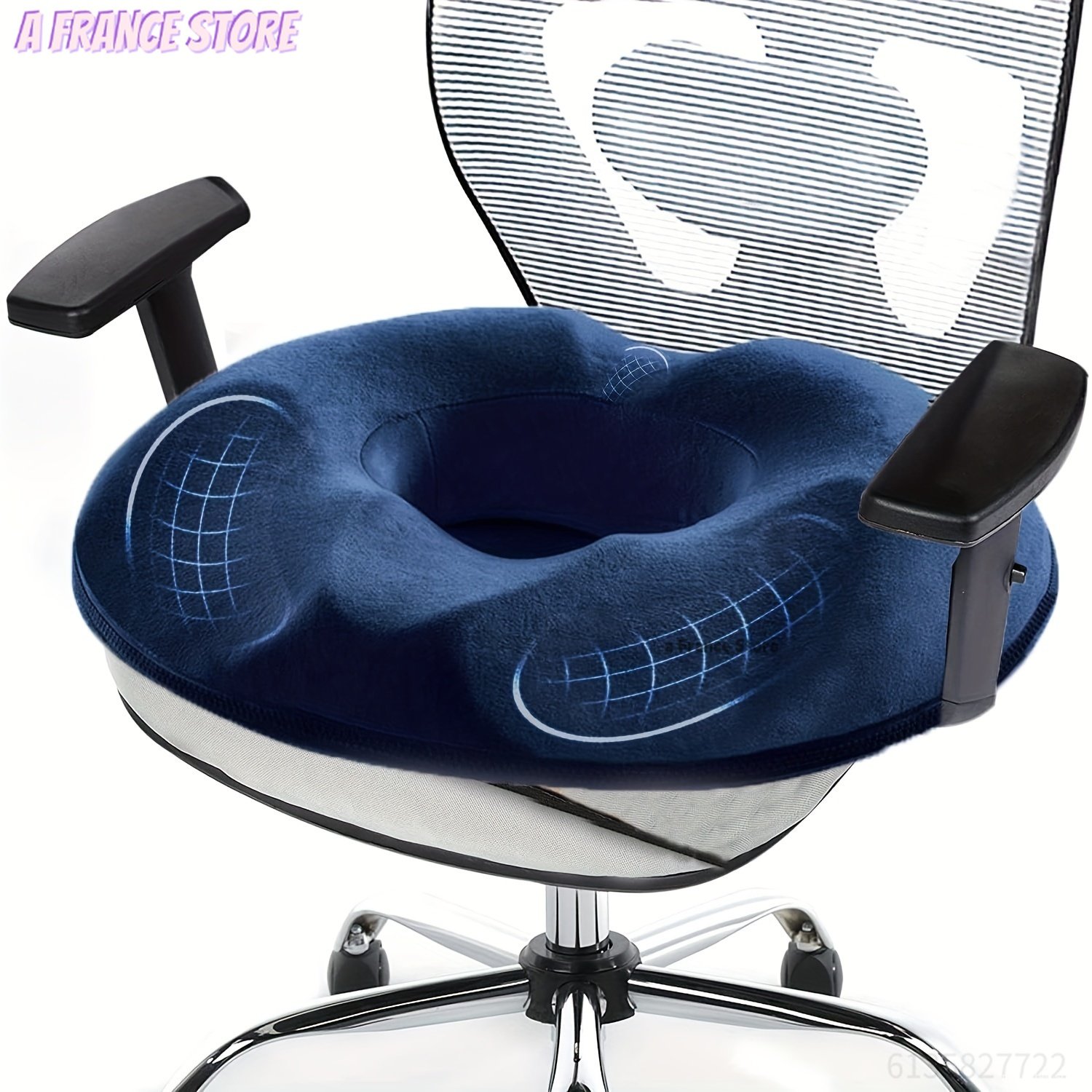 Coussin Ergonomique de Siège Bleu - Confort et Soutien Postural