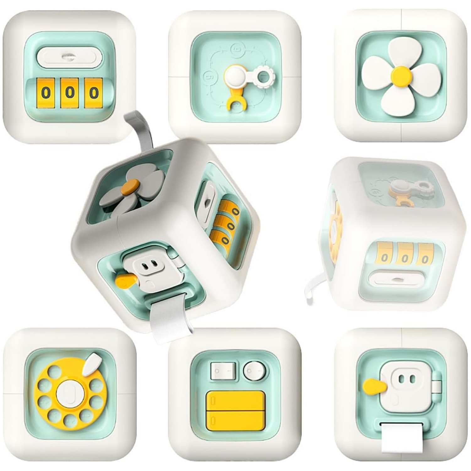 Cube d'activités sensoriel pour enfants - Jouet éducatif
