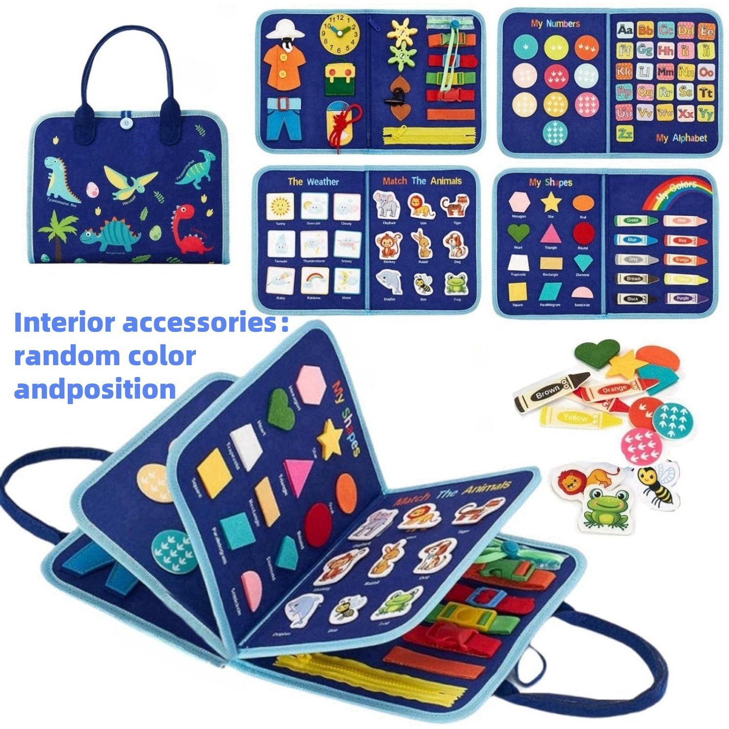 Livre d'activités Montessori bébé | Tableau éducatif sensoriel