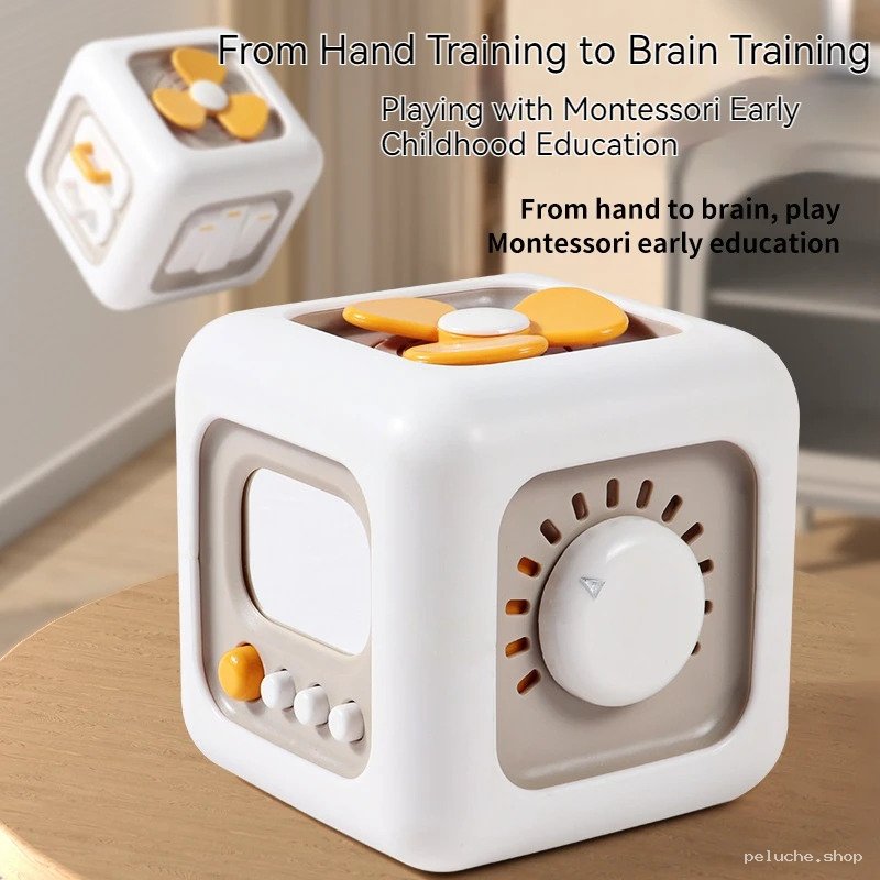 Cube Montessori : Éveil Sensoriel & Moteur pour Enfants