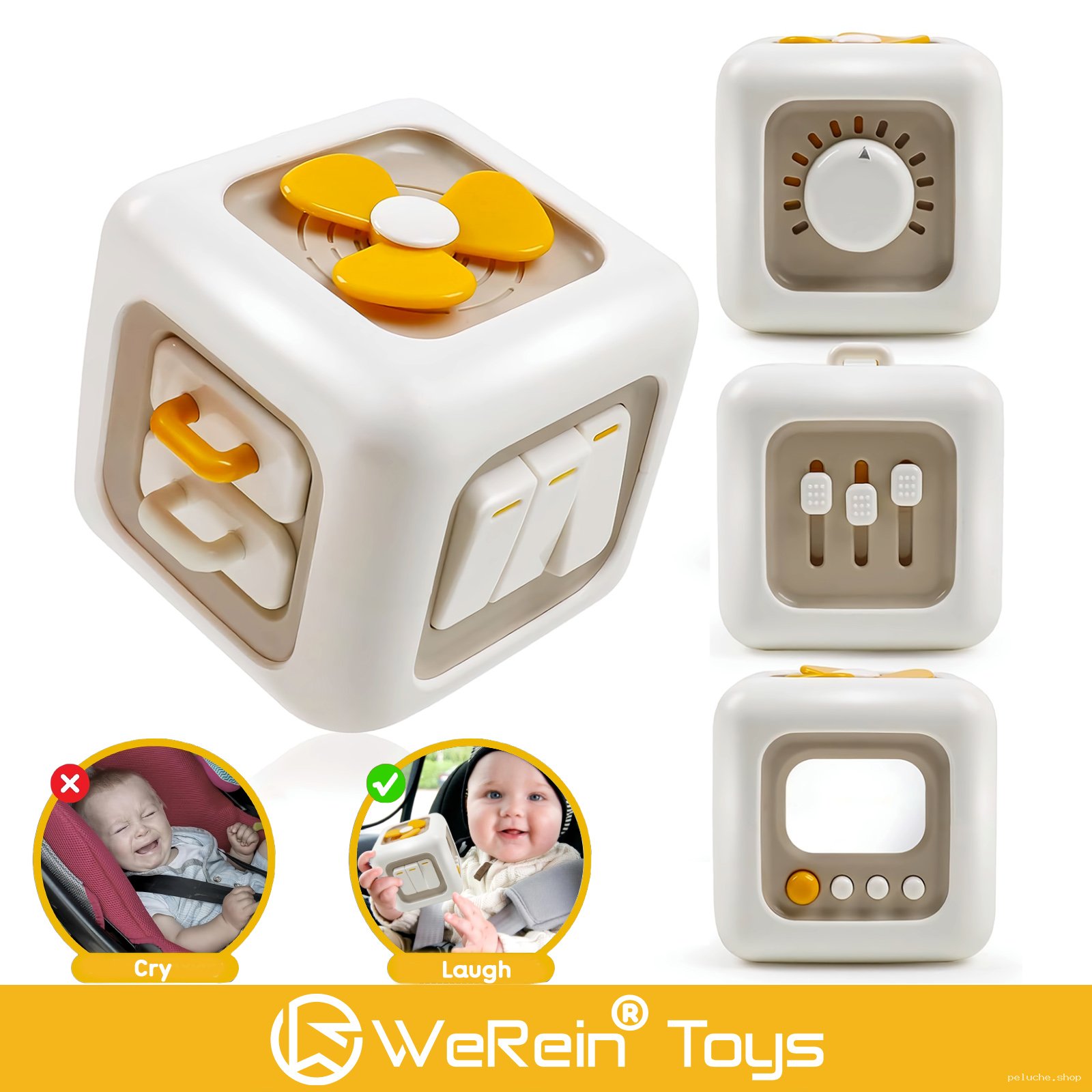 Cube d'activités WeRein pour bébé | Jouet sensoriel apaisant