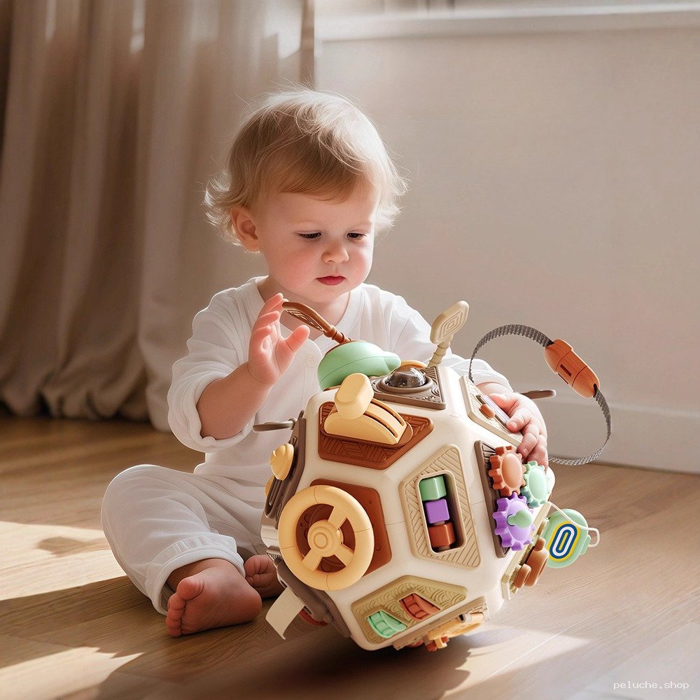 Cube d'activités Montessori bébé | Éveil sensoriel & moteur