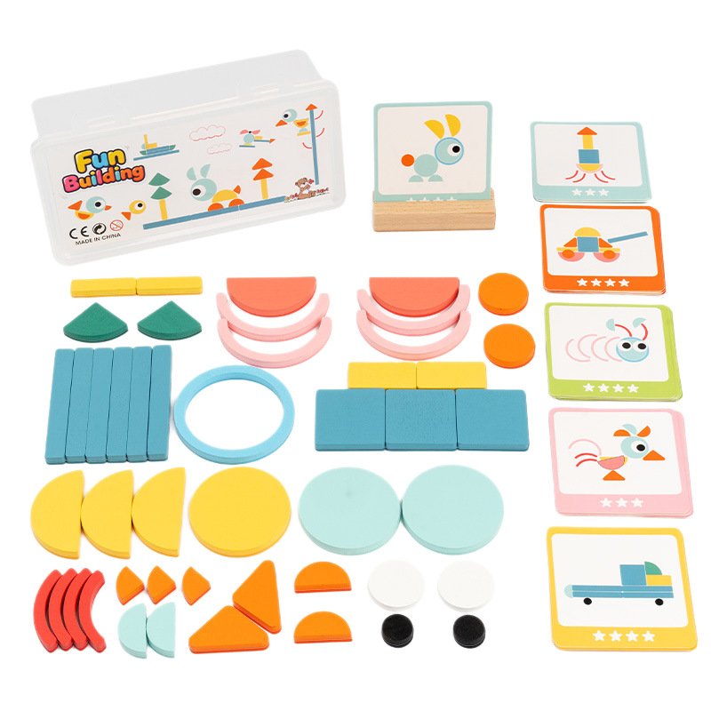 Jeu de construction en bois Fun Building | Formes et Couleurs