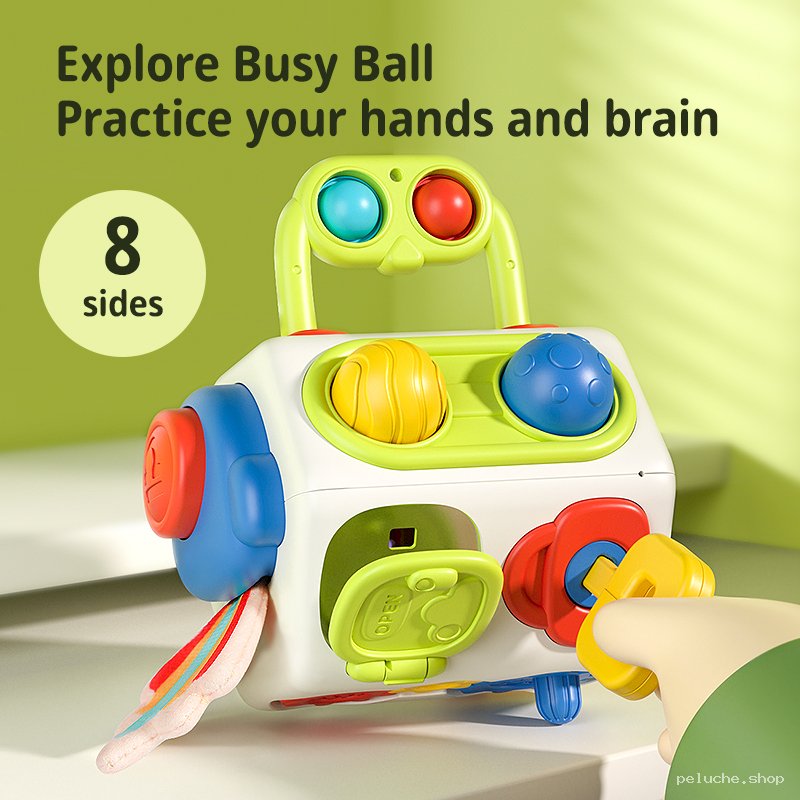 Cube d'Activités Éveil Bébé – Jeu Interactif 8 Faces
