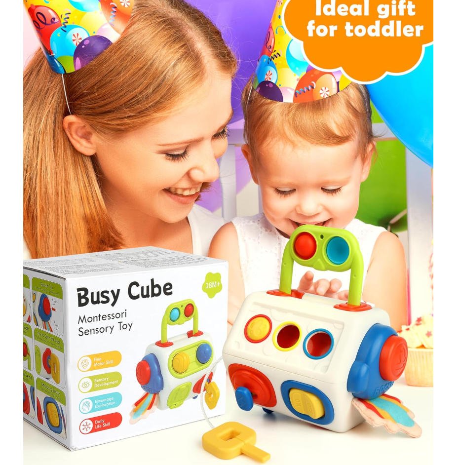 Busy Cube Montessori - Jouet Sensoriel Éducatif pour Tout-petits