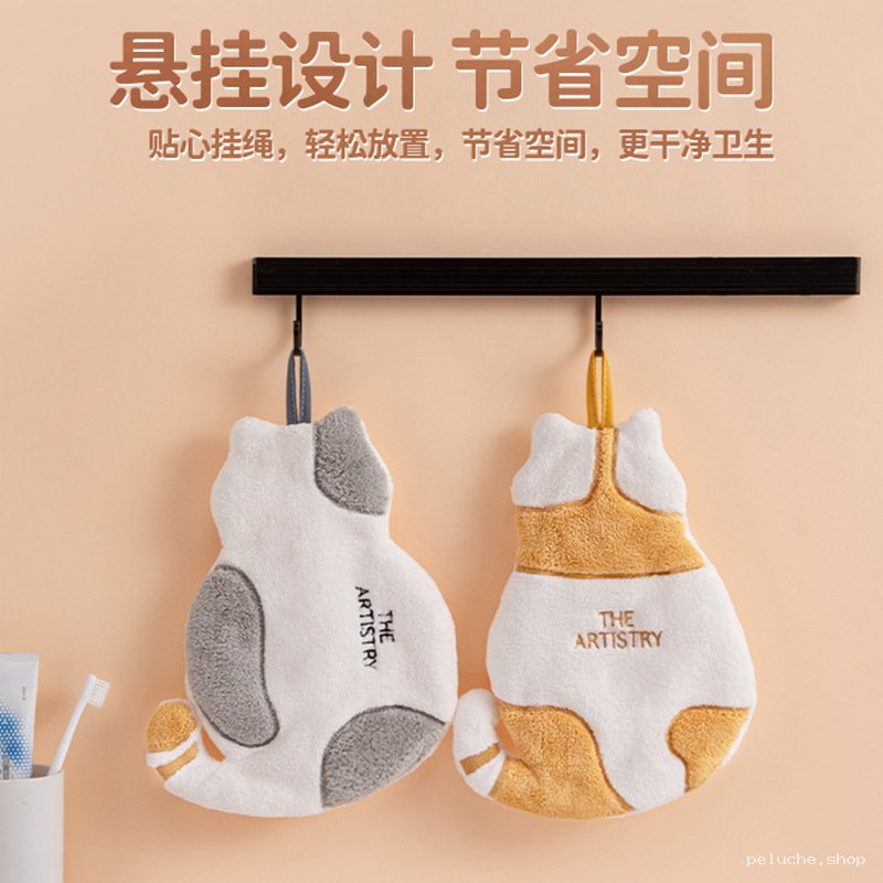 Serviette Chat Suspendue Design | Douceur & Gain de Place