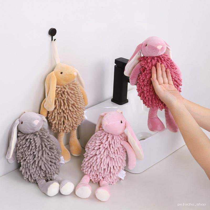 Lapin Peluche Essuie-Mains Doux et Absorbant | Décor Salle de Bain
