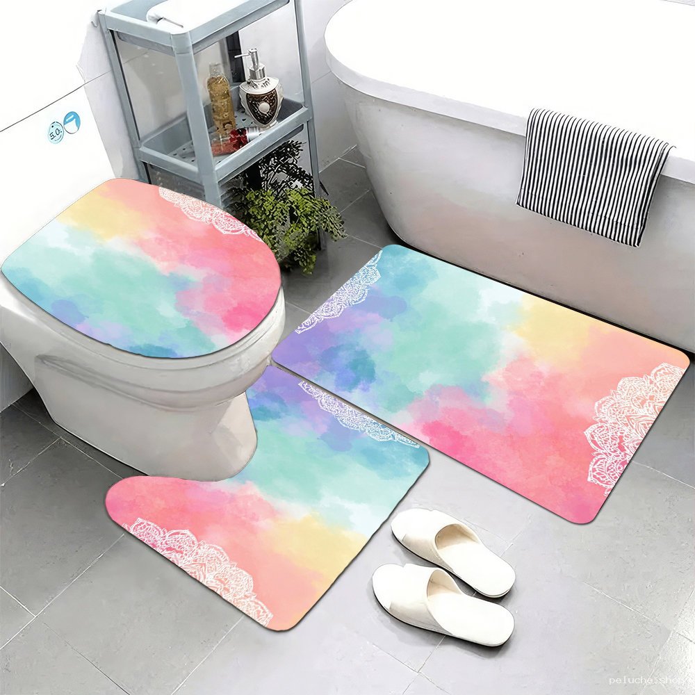 Ensemble Tapis de Bain Tie-Dye Aquarelle | Douceur & Style