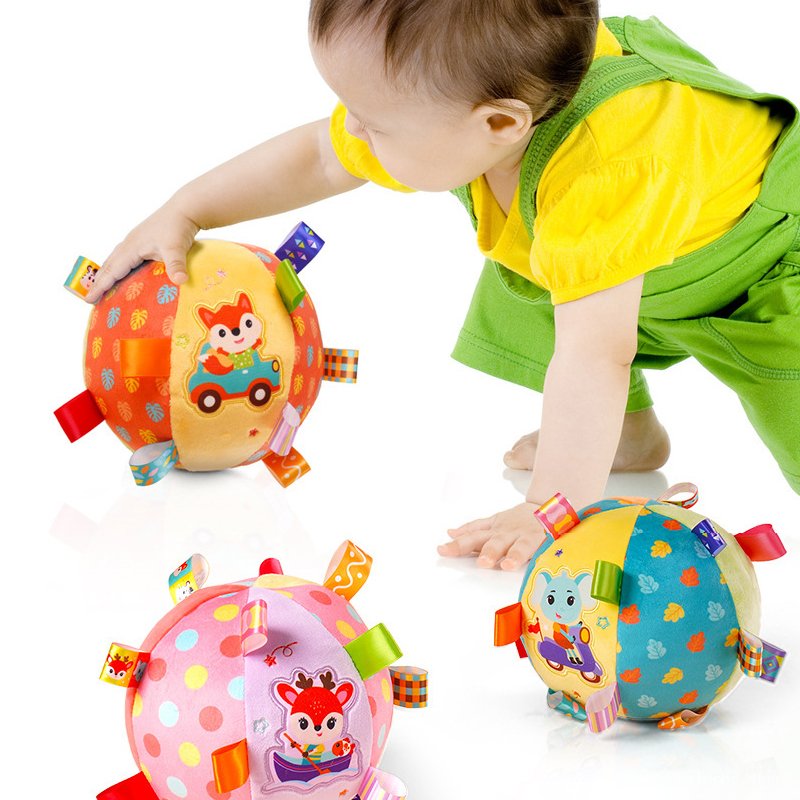 Balle d'activités bébé douce - Jouet sensoriel pour nourrissons