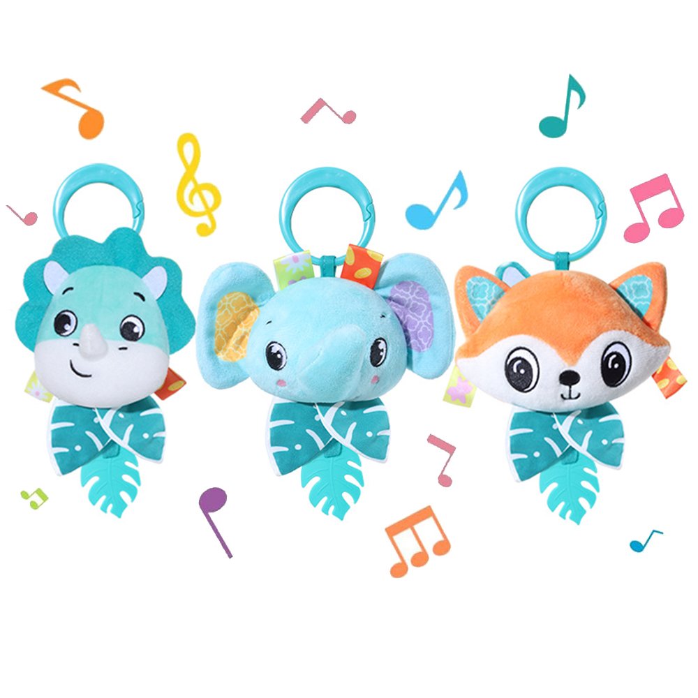 Jouets d'éveil suspendus pour bébé - Animaux mignons en peluche