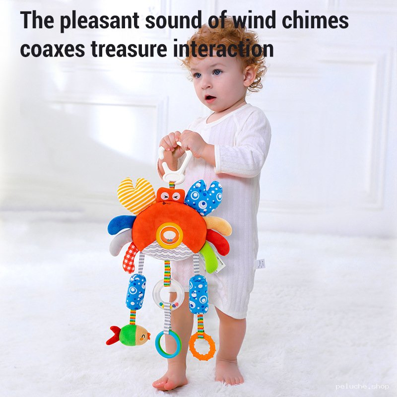 Jouet d'éveil bébé Crabe musical | Mobile sensoriel doux