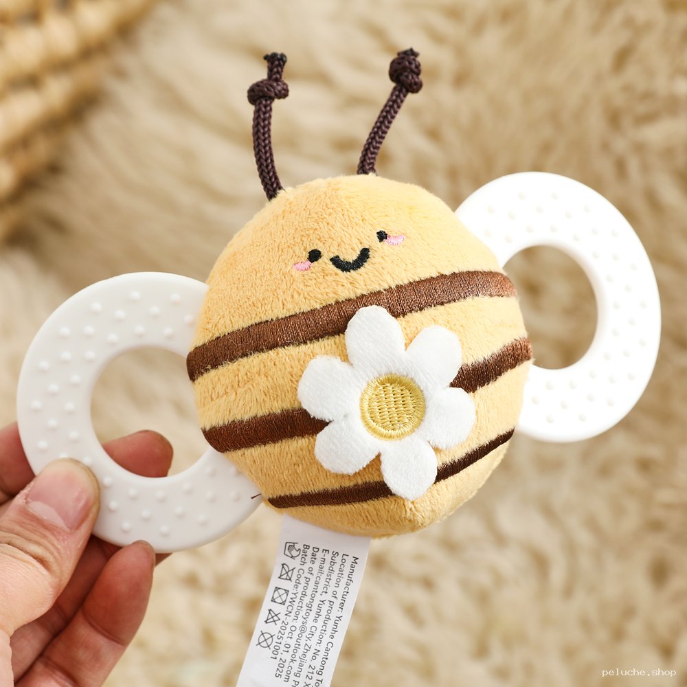 Hochet Peluche Abeille & Anneau de Dentition Bébé