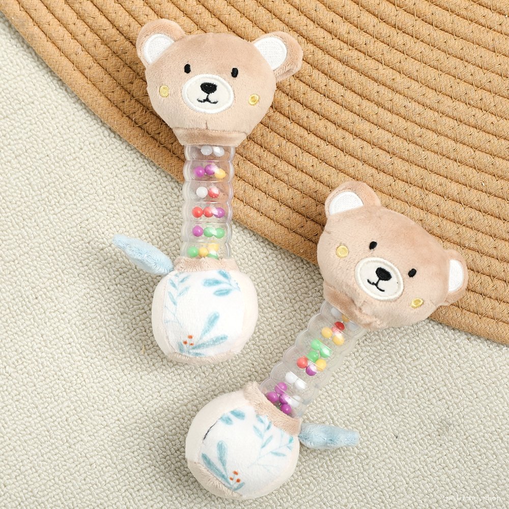 Hochet Bébé Ours Doux | Jouet d'Éveil Sensoriel Coloré