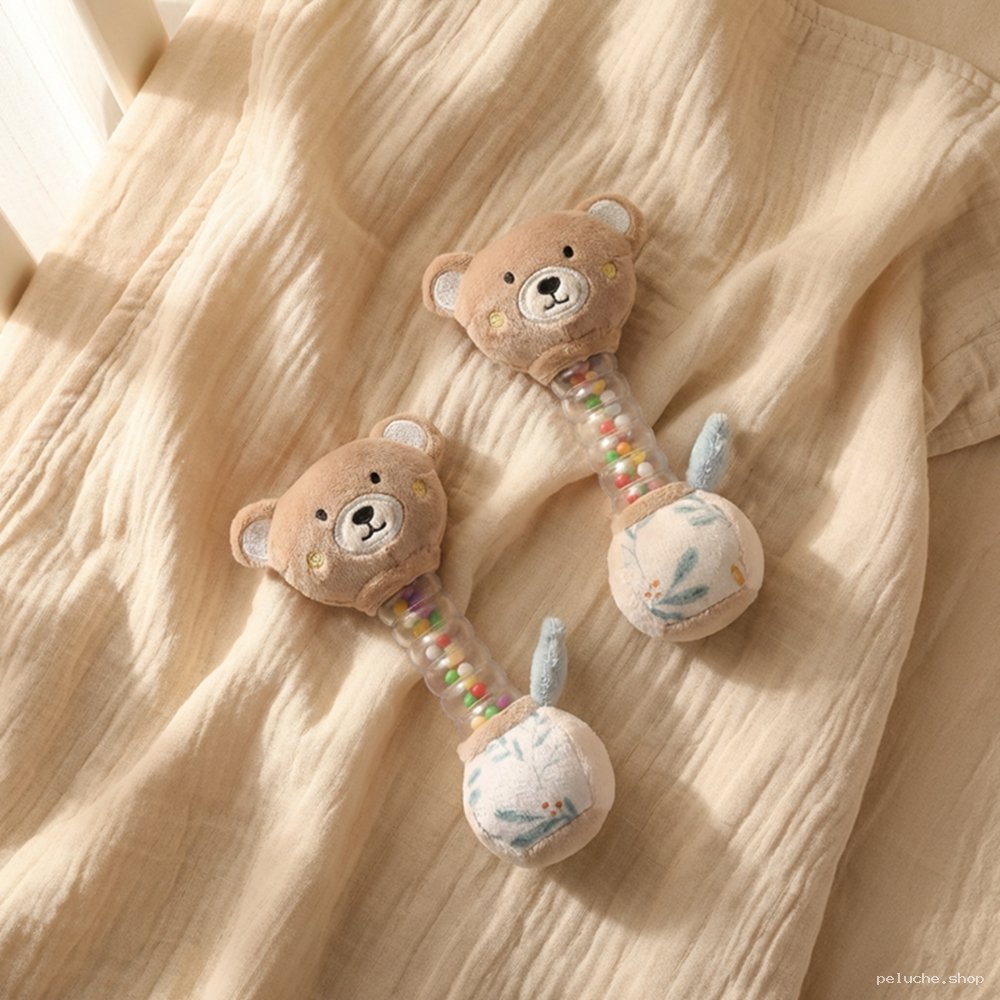 Hochet Ours Doux pour Bébé - Éveil Sensoriel & Confort