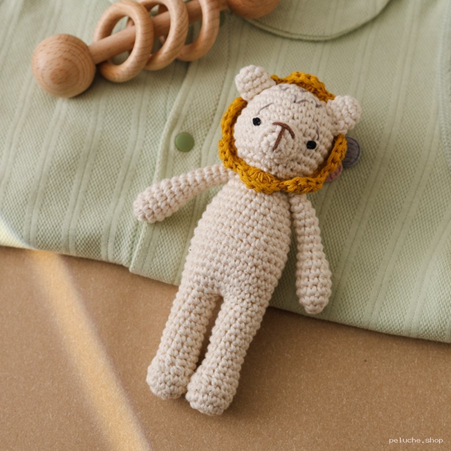 Doudou Lion Amigurumi Fait Main pour Bébé - Douceur Naturelle