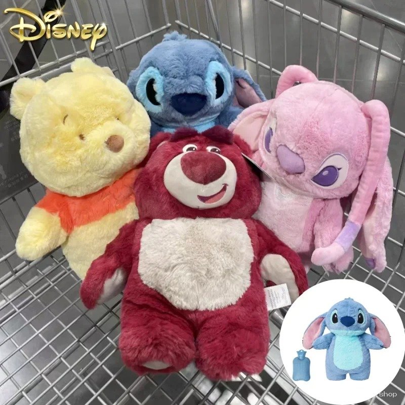 Peluche Disney Chauffante - Stitch, Angel, Lotso & Winnie L'Ourson