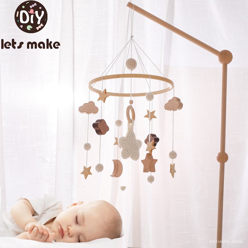 Mobile bébé Montessori bois et crochet | Rêves doux