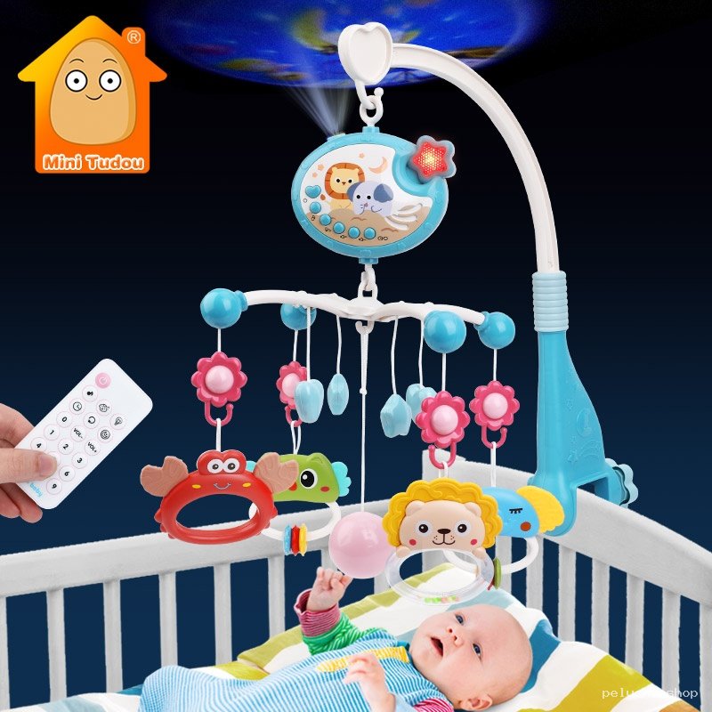 Mobile Musical Bébé Projecteur Mini Tudou avec Télécommande