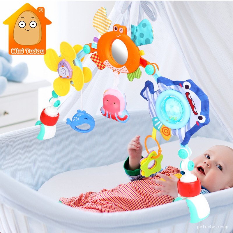 Mobile Bébé d'Éveil Mini Tudou | Jouet Crabe Requin Poulpe