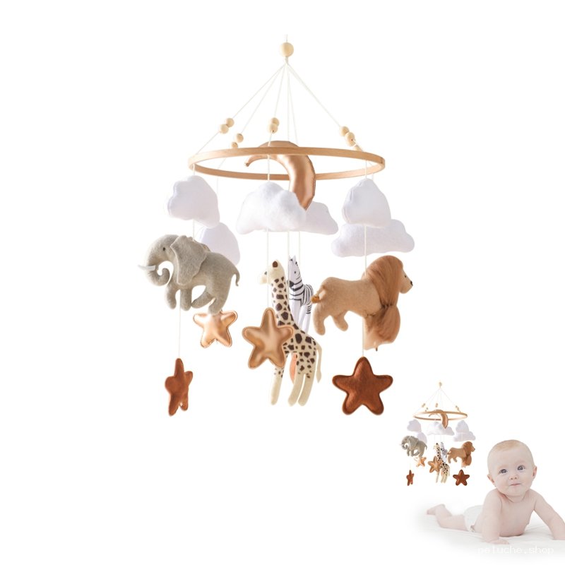 Mobile Bébé Animaux Safari | Décoration Chambre Enfant