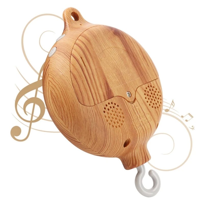 Mobile Musical Bébé - Boîte à Sons Apaisants Effet Bois