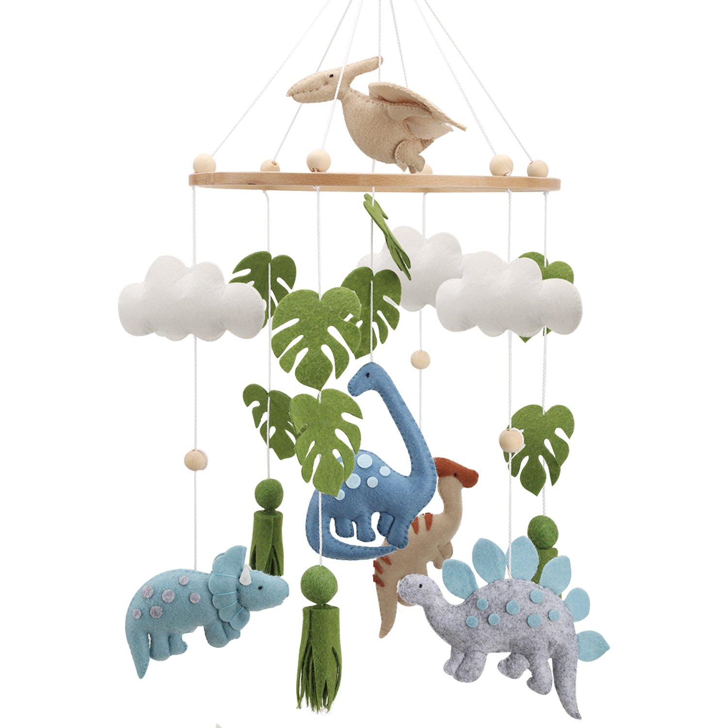 Mobile Bébé Dinosaures en Feutre | Décoration Chambre Enfant