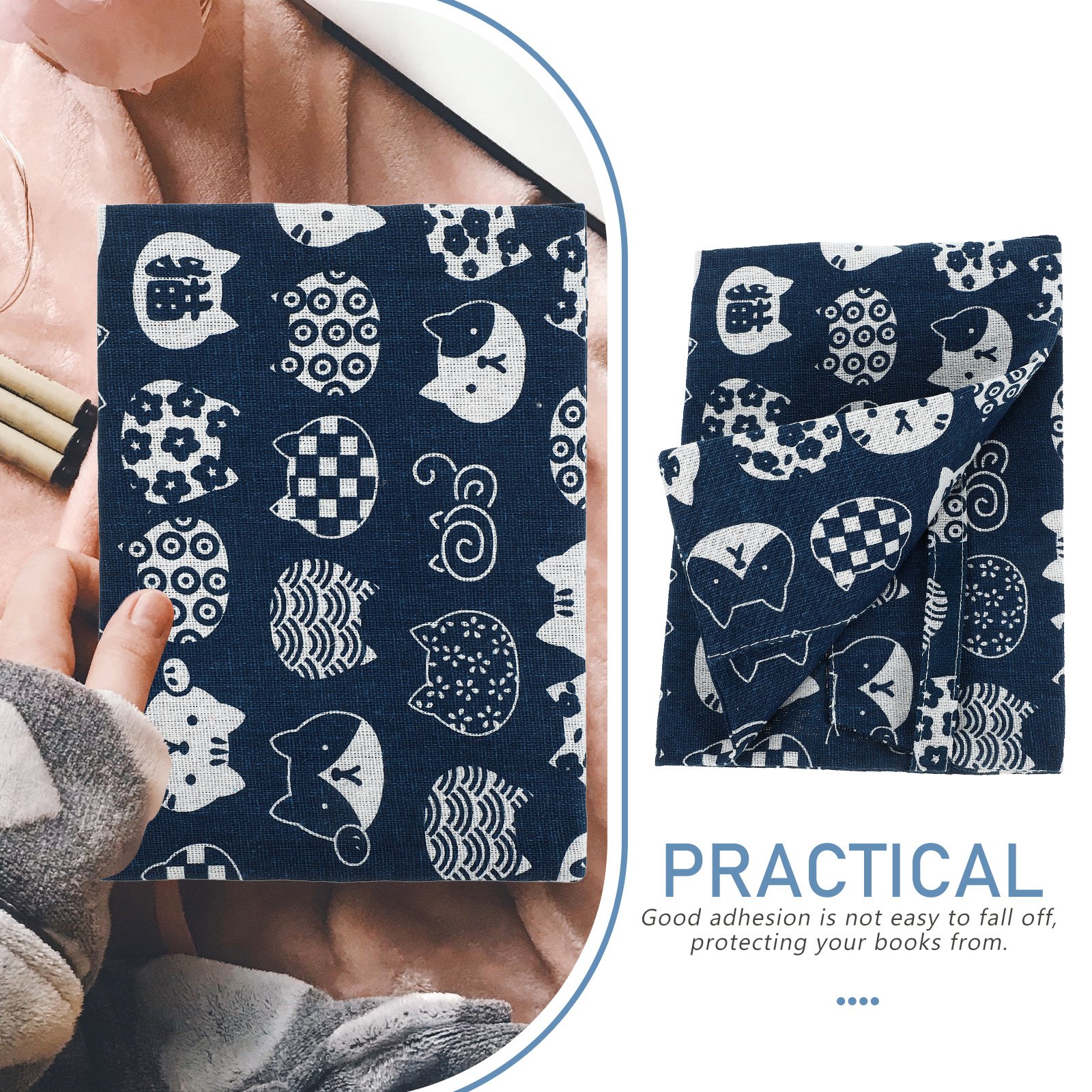 Housse de livre japonaise motifs chats - Protection stylée