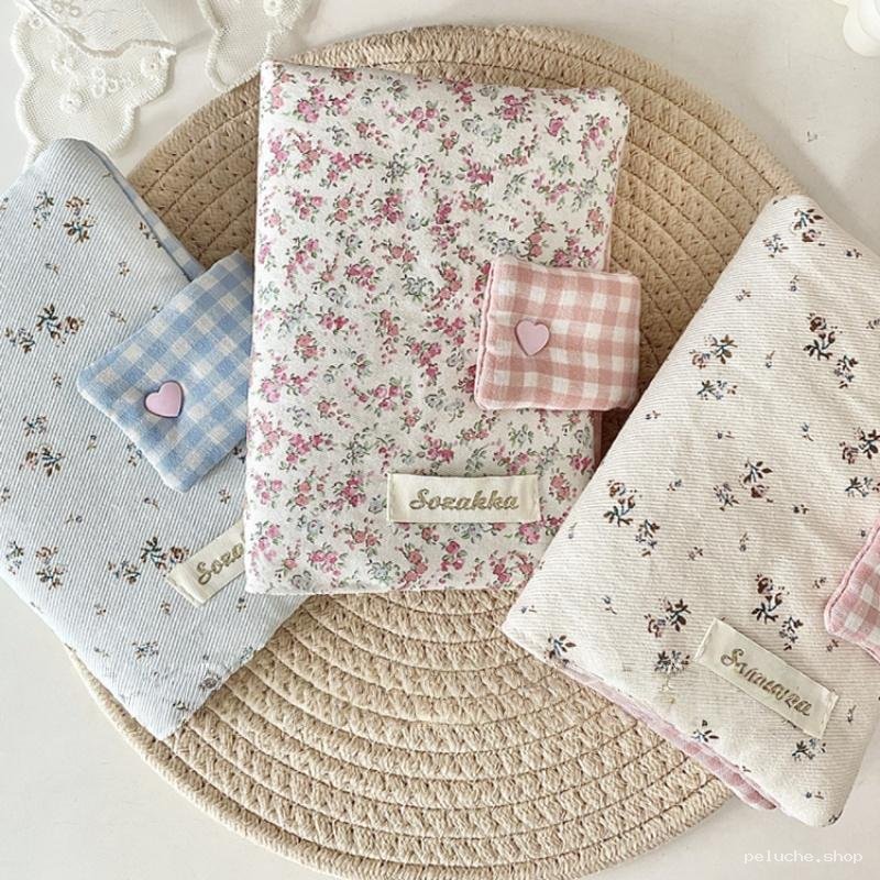 Étui Livre Floral Kawaii Coton Sozakka | Protège Carnet