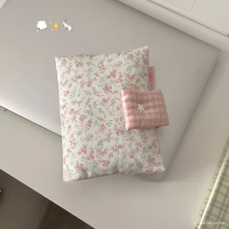 Étui floral doux pour tablette/ordinateur avec pochette étoile
