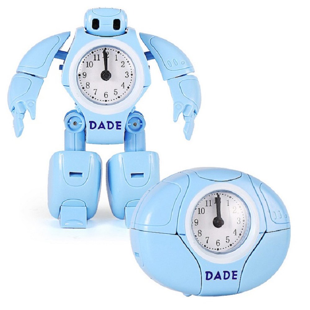 Réveil Robot Transformable Bleu | Cadeau Enfant Original