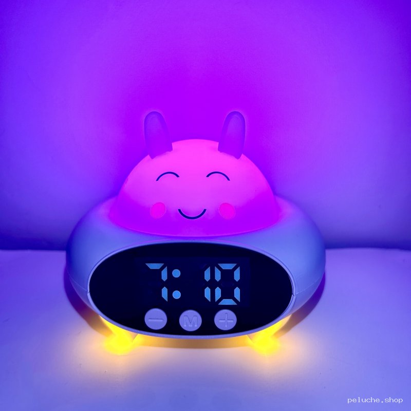 Réveil Lumineux Enfant Lapin - Veilleuse & Horloge Digitale