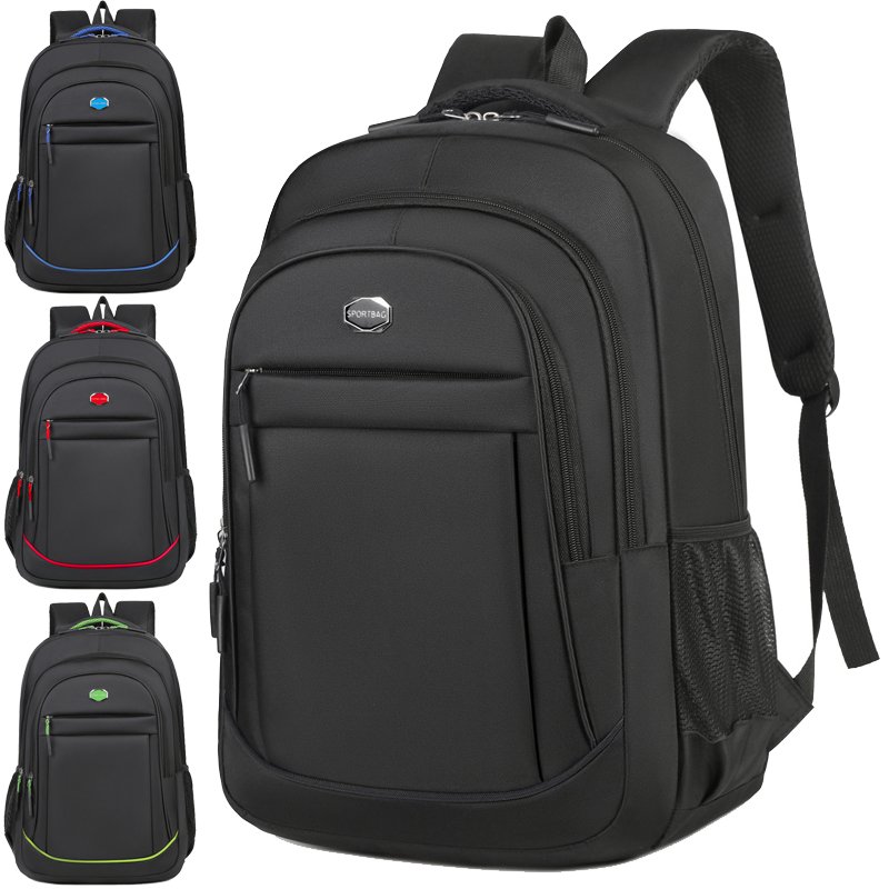 Sac à dos SPORTBAG noir, polyvalent pour école et voyage