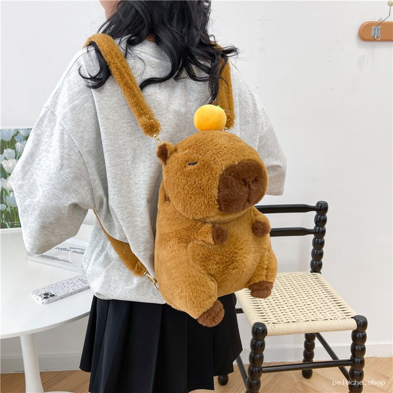 Sac à dos Capybara en peluche – Mignon & Tendance