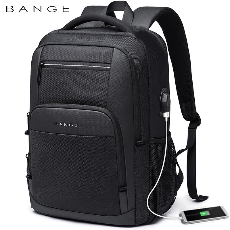 Sac à Dos Bange Noir avec Port USB | Élégance & Confort