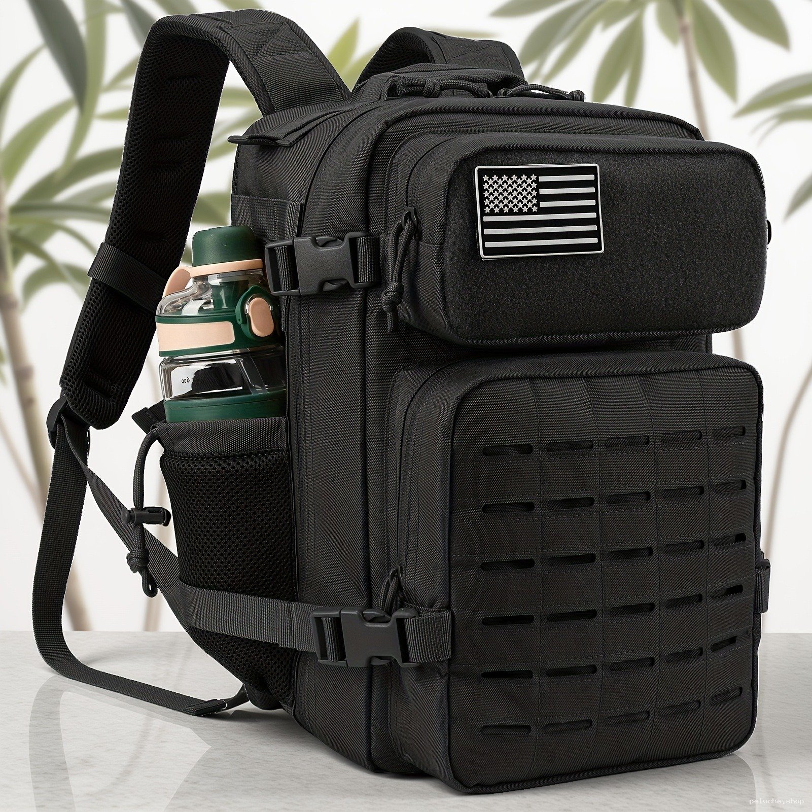 Sac à dos Tactique Noir Robuste | MOLLE | Extérieur & Voyage