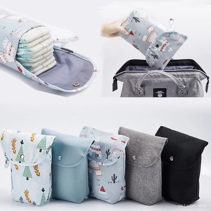 Pochette Imperméable Portable pour Couches Bébé et Lingettes