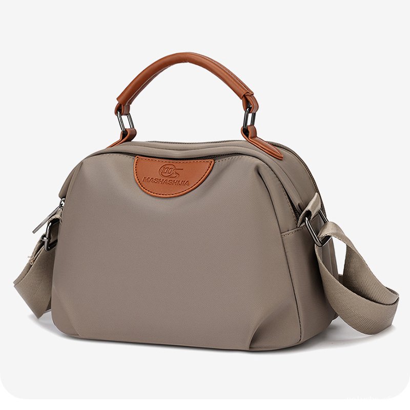 Sac bandoulière femme MASHASHNIA | Nylon léger taupe chic