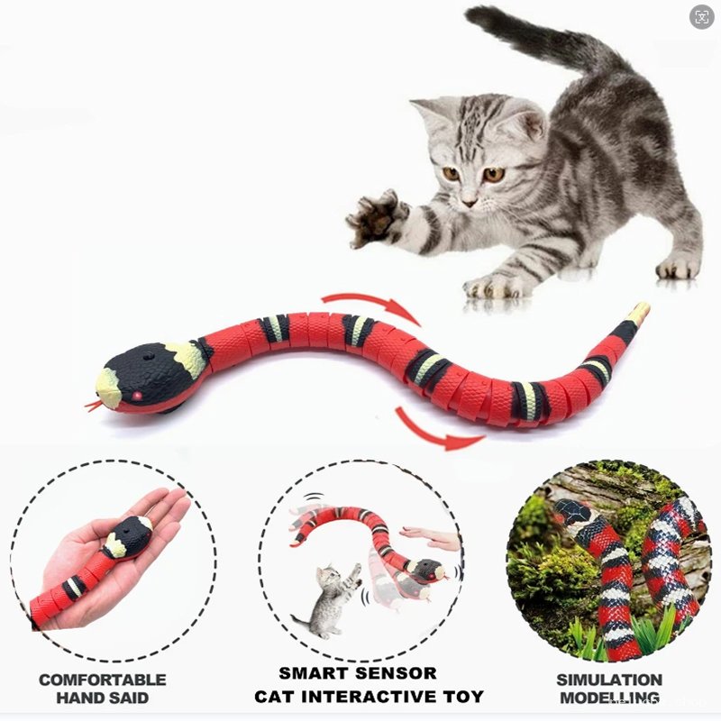 Jouet Serpent Interactif pour Chat | Capteur Intelligent Réaliste