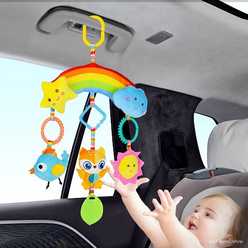 Arche d'activités bébé arc-en-ciel pour poussette & voiture