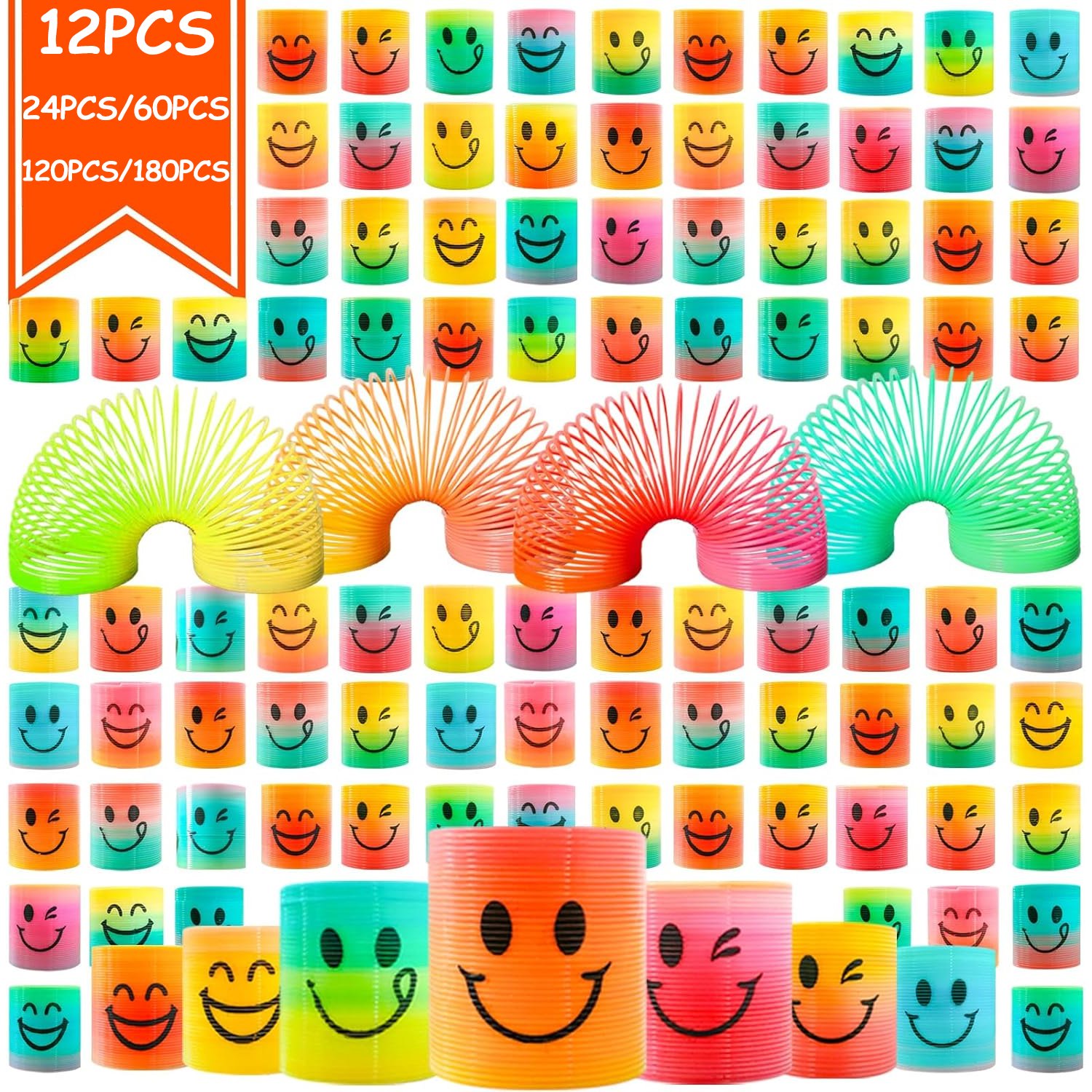 Mini Ressorts Souriants Multicolores - Jouets de Fête Amusants