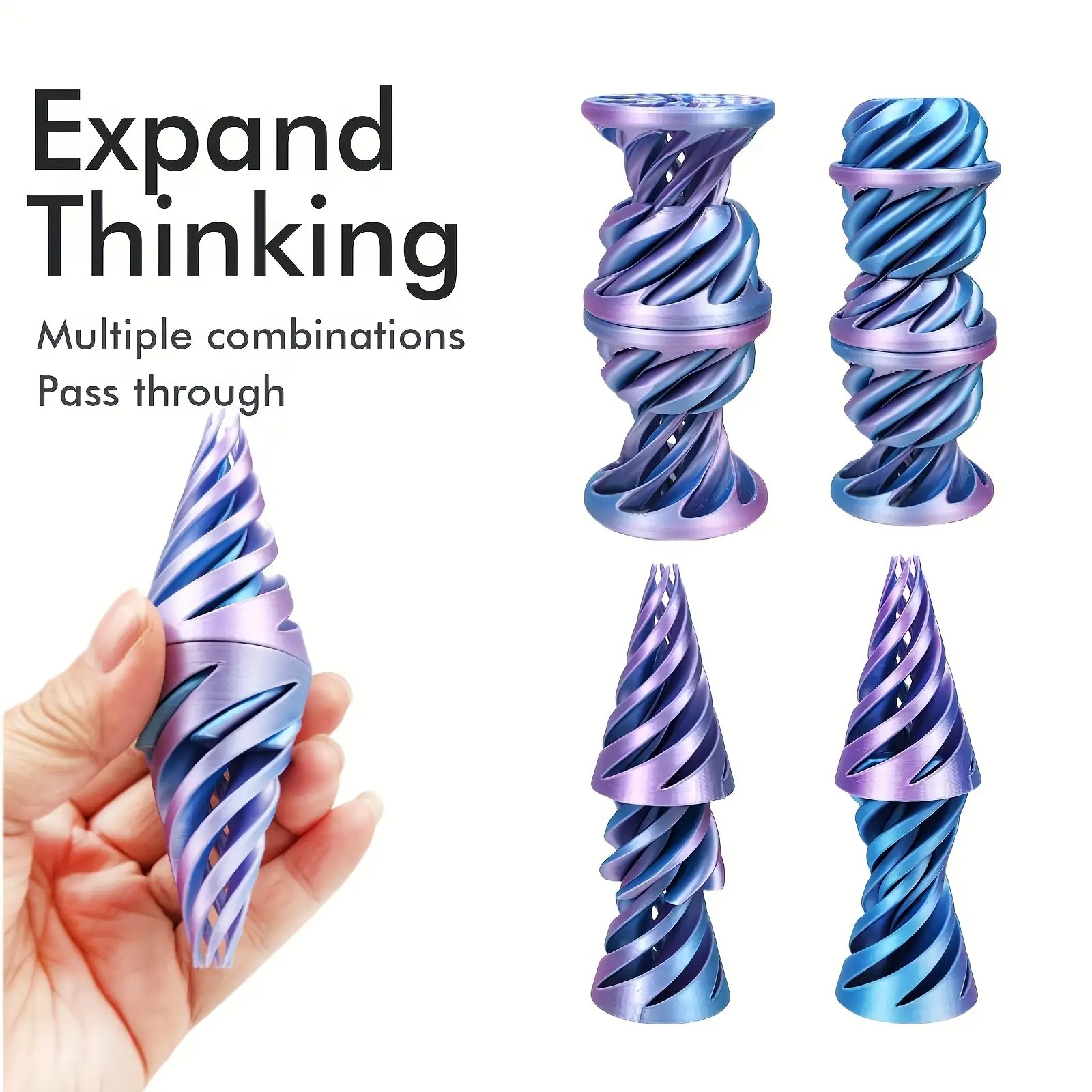 Puzzle 3D Spiralé Interactif | Stimule la Pensée Créative