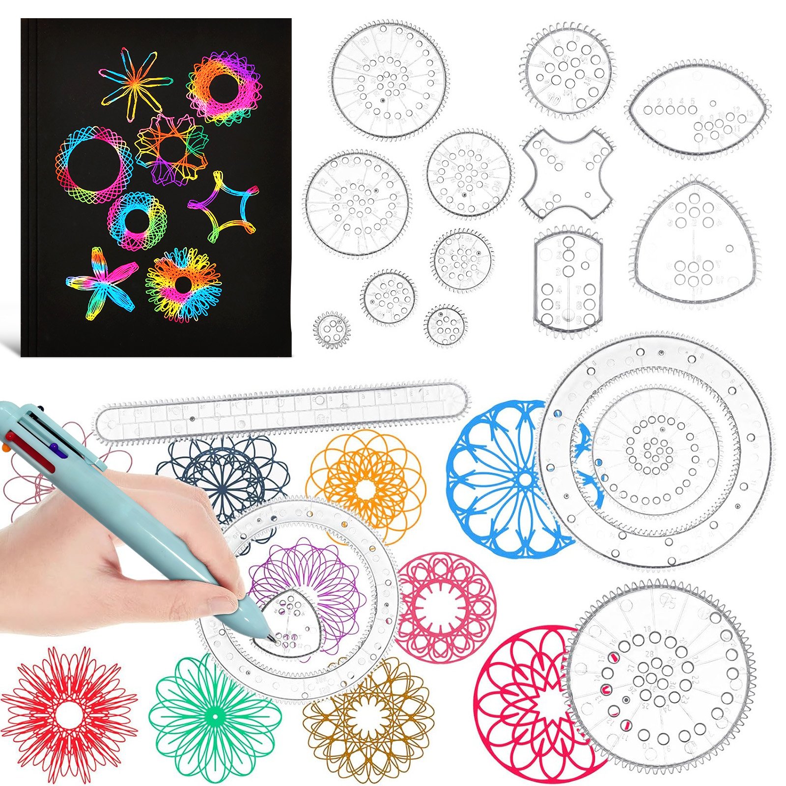 Kit Spirographe Créatif pour Dessin de Motifs Géométriques