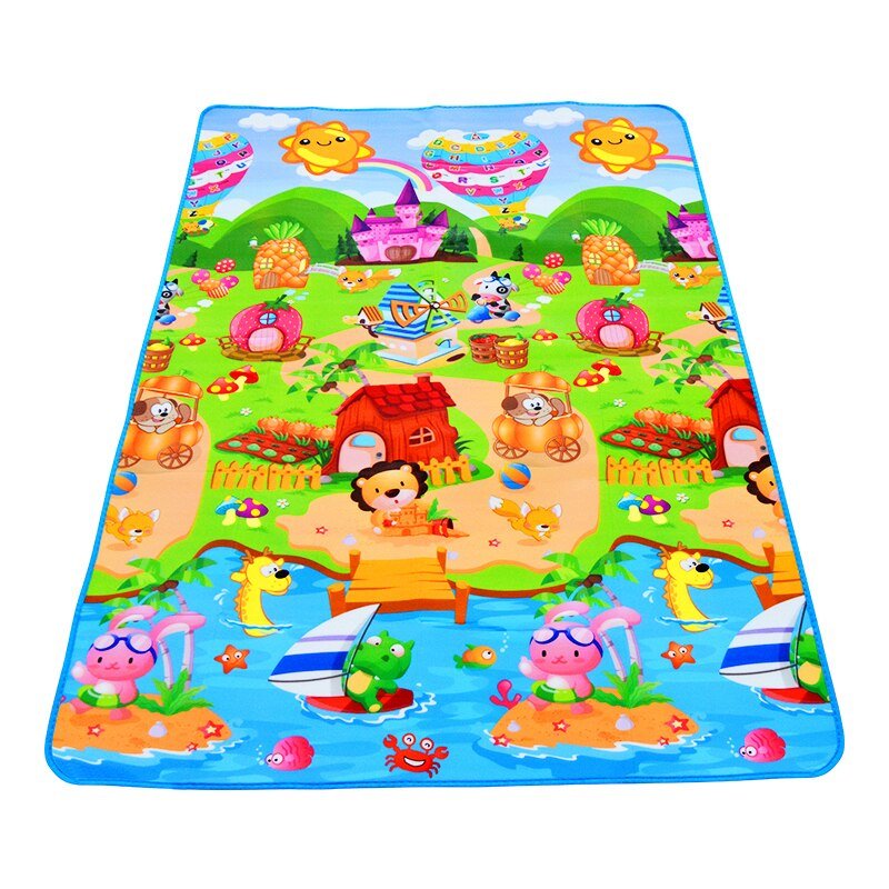 Tapis de Jeu Éducatif Bébé | Monde Animaux & Lettres