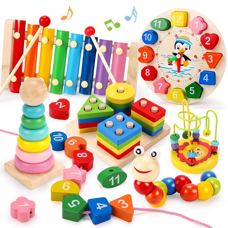 Jouets en Bois Éducatifs Montessori - Apprentissage Ludique